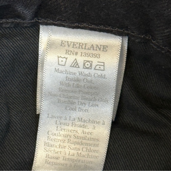 Everlane Womens The Original Cheeky Jeans Stretch Coal Black Size 27 #1864 - Picture 8 of 10